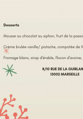 Menu Wood - Les desserts