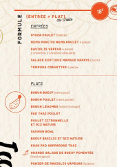 Menu Le Talgo - Formule