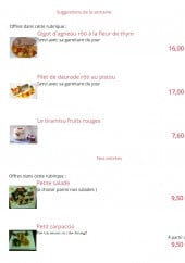 Menu Le bistrot marseillais - Les suggestions de la semaine et entrées