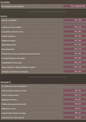 Menu Le vieux moulin - Les entrées, plats et desserts