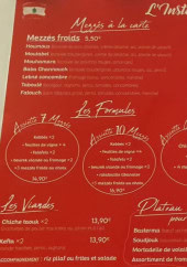 Menu L’instant libanais - Les viandes , menus enfants et desserts,...