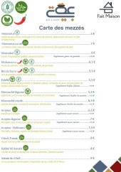 Menu Asabiya - Carte des mezzés