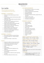 Menu Marrou - La carte