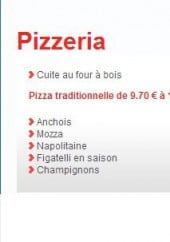 Menu Restaurant Pizzeria Maga - les pizzas