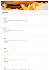 Menu The Must - Les formules