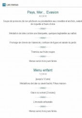 Menu Chez Fonfon - Les menus