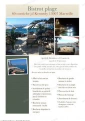 Menu Le bistrot plage - Les apéritifs