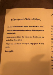 Menu Restaurant Nestou - Exemple de menu à 31,50€