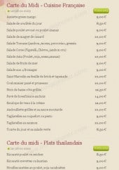 Menu Café Thaï - La carte du midi