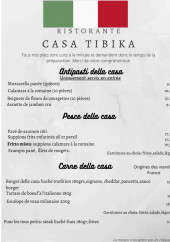 Menu Casa Tibika - Les poissons, viandes, ...