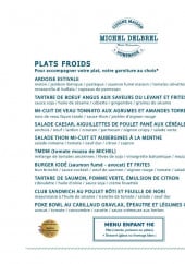 Menu Sport Beach - Les plats froids