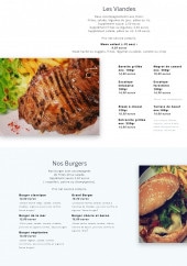 Menu Brasserie Des Calanques - Les viandes, burgers