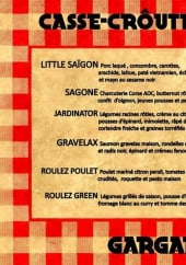 Menu Gargantuart - Les casse-croûtes et les wraps 