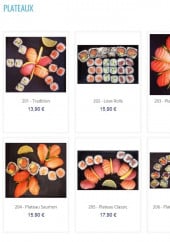 Menu Love sushi - Les plateaux