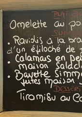 Menu Brasserie au coeur du 17 - Exemple de menu