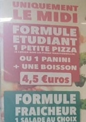 Menu Pizza Pierrot - Les formules