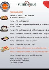 Menu Sushi n Thai - Les Menus