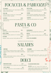 Menu Delici'Oz 2 - Focaccia, salades et desserts, ...