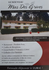 Menu Le Mas des Grives - Exemple de menu