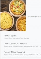 Menu Extra Pizza - Les formules