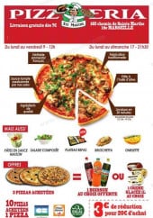 Menu Pizzeria Sainte Marthe - Les produits de la maison