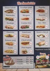 Menu Snack Pizza Le Saint Jo - Les sandwichs, tacos et burgers