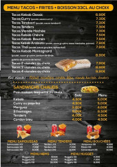 Menu Pizza Nord - Le menu tacos, sandwichs chauds, menu samoussas