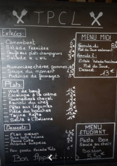 Menu Tpcl - Les menus