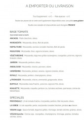 Menu MaPizza Bio - Les pizzas tomate et spéciales