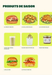 Menu Bioburger - Les produits de saison