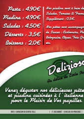 Menu Delizioso - Les salades, pâtes,....