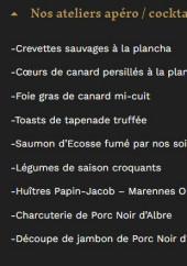 Menu Gueuleton - Les ateliers apéro  et  cocktails