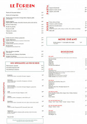 Menu Le Forbin - Les pizzas, plats et salades, ...