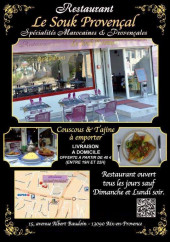 Menu Le souk provençal - Carte et menu le souk provençal aix en provence