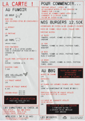 Menu Les boucans enfumés - La carte