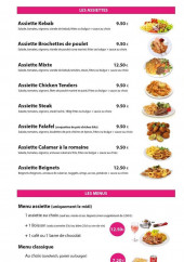 Menu Snack istanbul - Les assiettes, menus et sauces