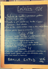 Menu Le Comptoir de L'Eouvé - Exemple de menu