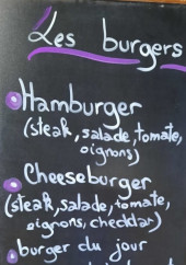 Menu Brasserie Chez Sauveur - Les hamburgers