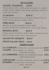 Menu L' Accent - Les salades et crêpes salées