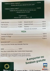 Menu Le milano - Exemple de menu