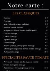Menu Pizza Del Sol - Les pizzas