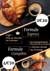 Menu L'orge - Les formules express et formules complète