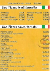 Menu Le 124 - Pizzas traditionnelles, sauces tomate et crème 
