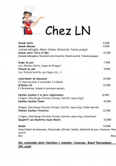 Menu Chez Ln - Les menus