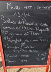 Menu Le Comptoir des Gourmets - Exemple de menu