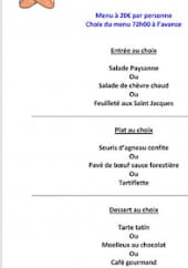 Menu Esprit Foot And Food - Le menu à 20€