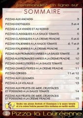 Menu Pizza Lauréenne - Les informations supplémentaires