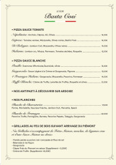 Menu Basta Cosi - Les pizzas, planches et grillades, ...