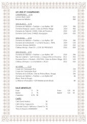 Menu Lou Marquès - Vins, champagnes, eaux,...