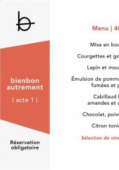 Menu Bienbon saintremy - Menu à 40€